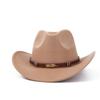 New Western Cowboy Hat Top Hat Jazz Hat Big Brim Ethnic Style Cowboy Felt Hat