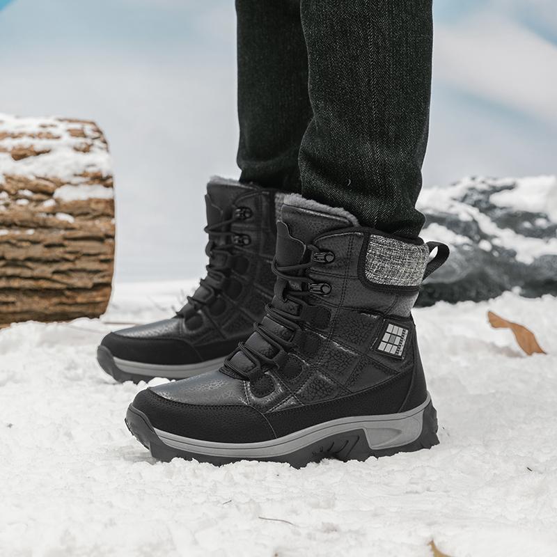 36-46 Unisex Winter Boots Retro Combat Boots Anti Slip Outdoor Boots High-top Non-slip Waterproof Wear-resistant Snow Boots Winter Boots