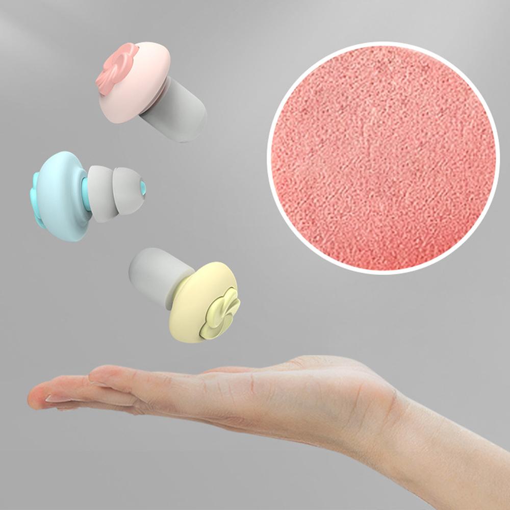 Slow Rebound Ear Plugs Memory Earplugs Noise Reduction Ear Plug Sleep Anti Noise Travel Portable with 3D Eye Mask Silk Eye Patch