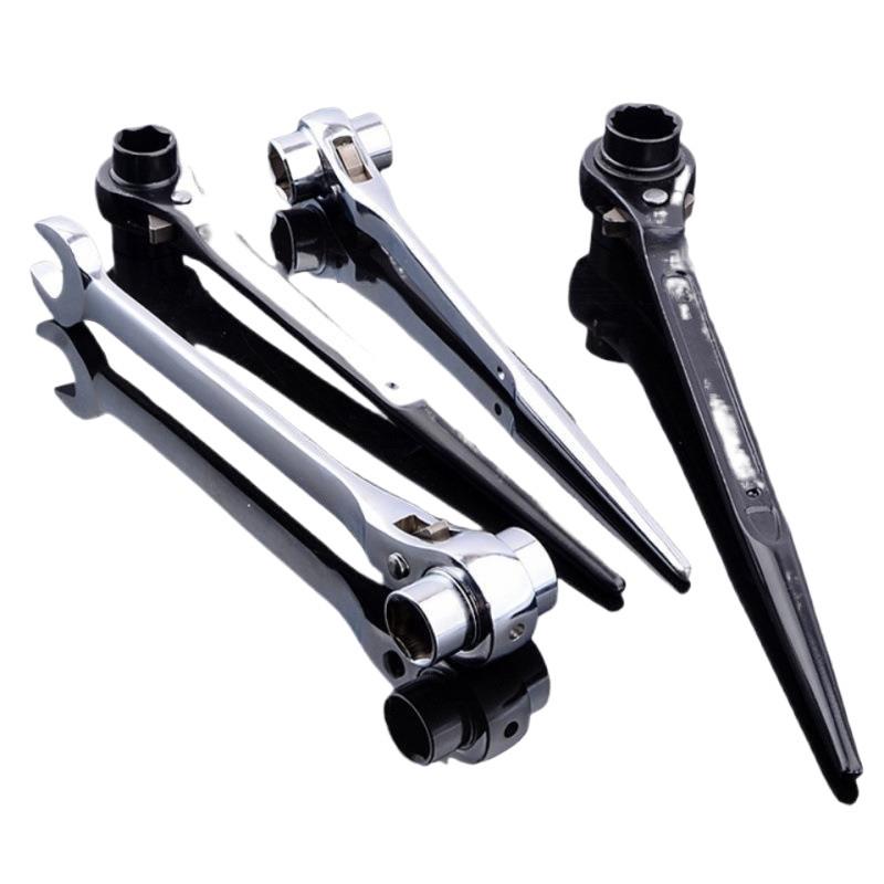Bidirectional Ratchet Wrench: Three-Way Quick Gear Socket with Open End Fastener