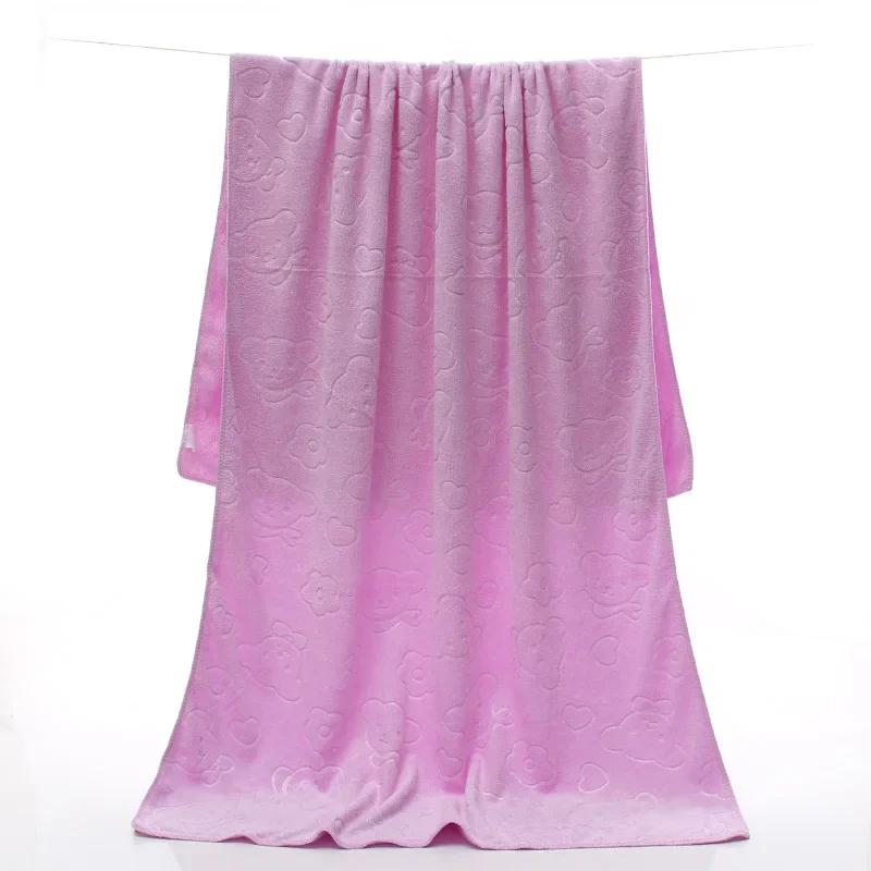 70*140cm Rabbit Microfiber Bath Towel Cute Large Soft Baby Kids Boys Girls Women Towels Beach Swimming Absorbent Wrap Quick Dry