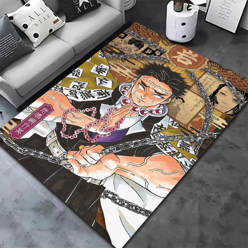 Demon Slayer Carpet Rug For Living Room Bedroom Home Sofa Decoration Kids Play Nonslip Floor Mat