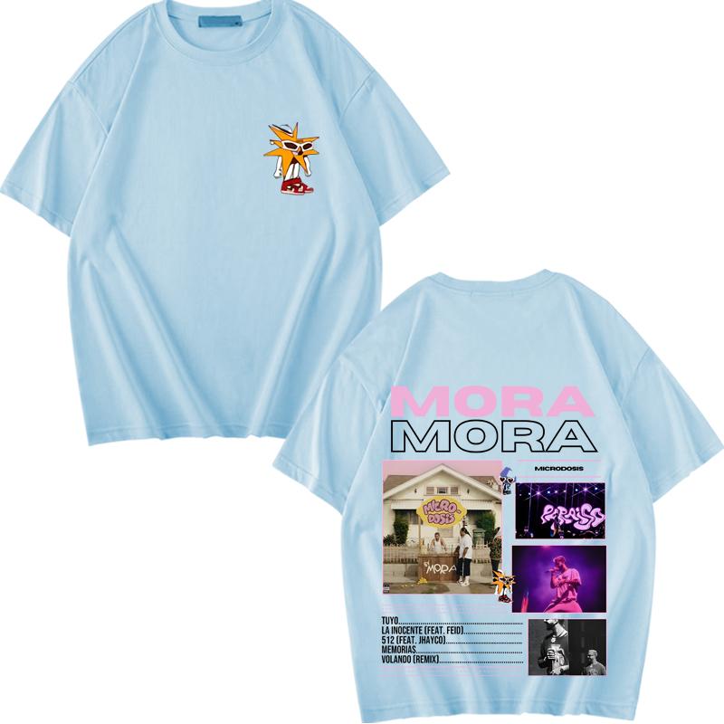 Rapper MORA MICRODOSIS Tour Album  Graphic T Shirt men women Oversized 100% Cotton Summer top Unisex plus sizetops
