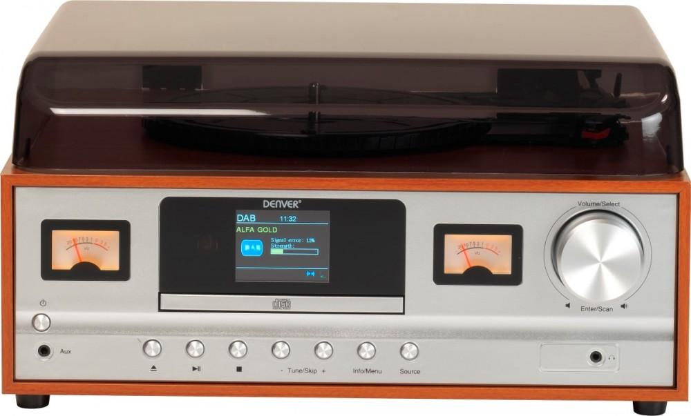 Pikap Denver MRD-52 FM ve DAB+ Radyo, CD çalar, açık ahşap, Denver