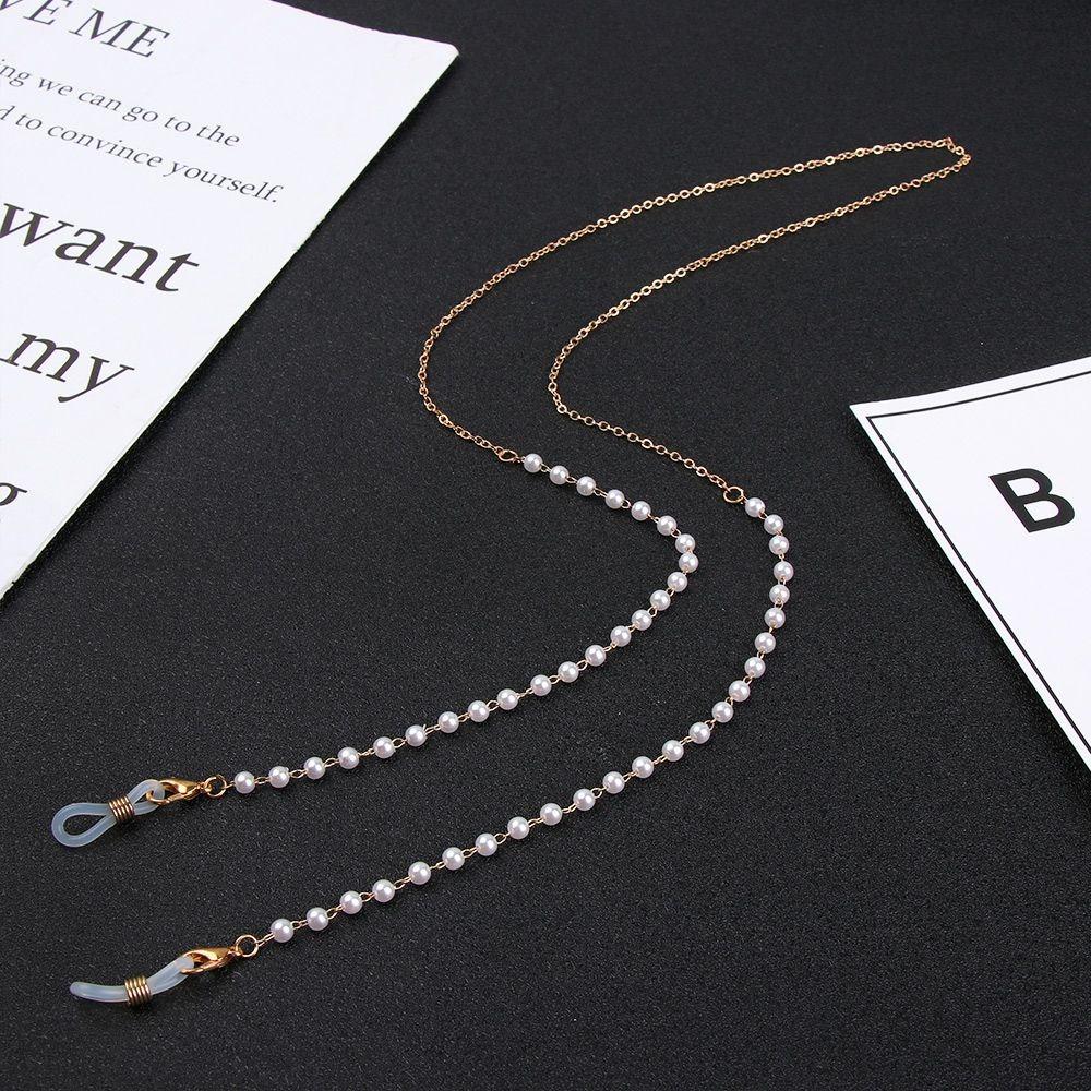 Fashion Flower Beads Eyeglass Holder Handmade Necklace Nonslip Mask Lanyard Anti Drop Glasses Chain Eye Accessories
