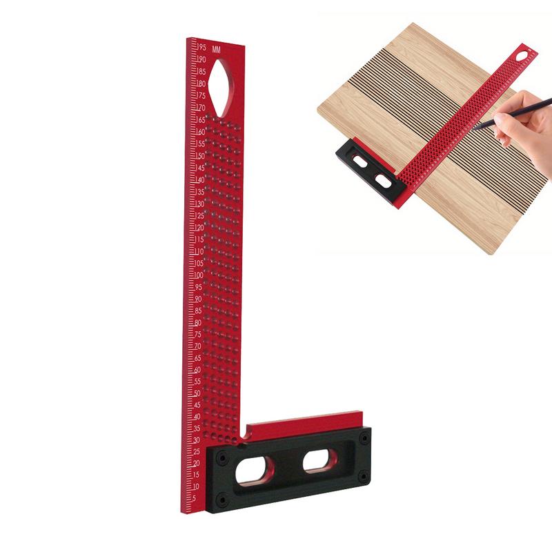 Woodworking Ruler L Type Precision Marking L Ruler Portable Aluminum Alloy Rust-Proof Crossed Out Marking Tool For Engineer