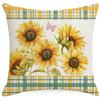 Sunflower Flower Print Pillow Case Sofa Pillow Home Cushion Cover