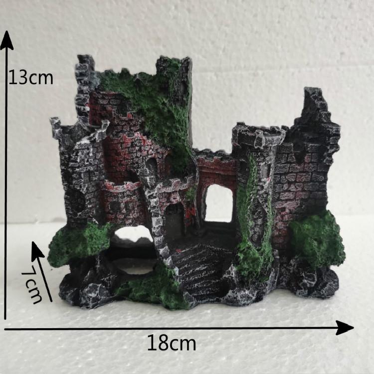 European Luxury Resin Roman Column Ornaments Aquatic Handicraft for Garden Landscaping Fish Tank Aquatic Box Accessories Bag