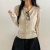 New Arrivals Open Run Summer Sheer Knit Shorts Cardigan
