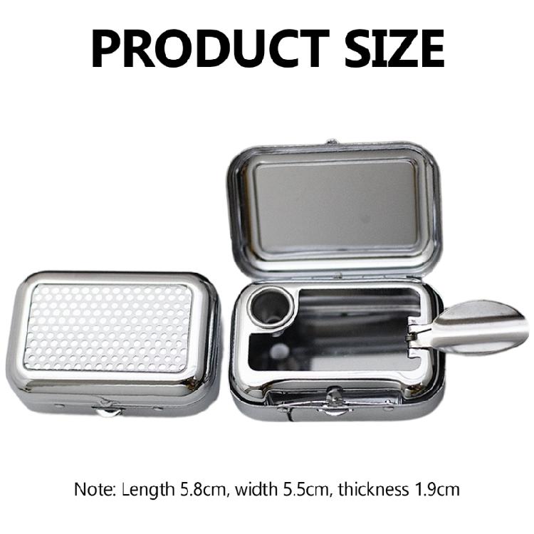 Travel Ashtray Aluminiums Alloys Storage Tray Pocket Ashtray with Cigarette Snuffer