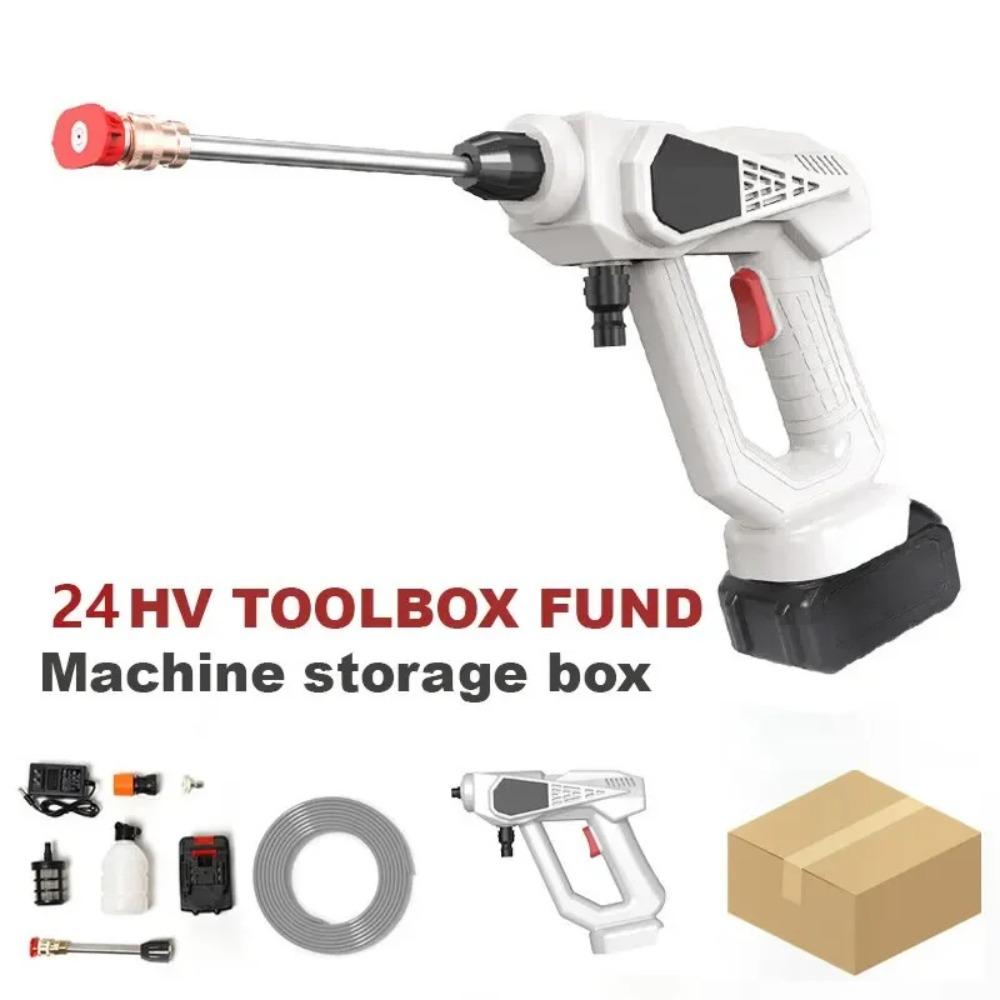 Electric Cordless High-pressure Cleaning Car Water Gun Car Washing Machine Portable Rechargeable 24V 5600mAh Battery Cleaning