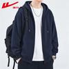 Warrior Men's Casual Zip-Up Hooded Sweatshirt