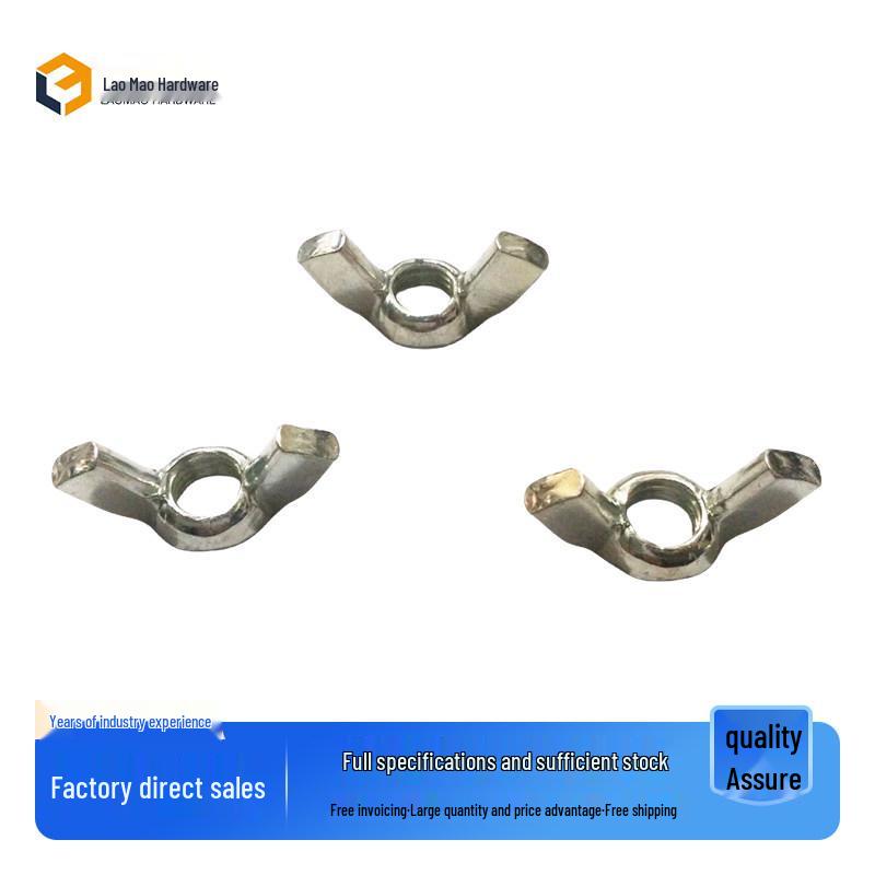 Galvanized Cast Iron Wing Nut - Butterfly Shape Cold Heading M6