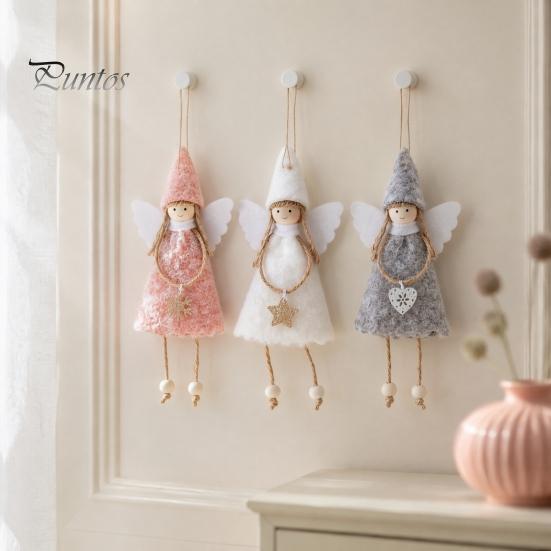 Reusable Xmas Tree Accessories Christmas Angel Doll Decoration, Plush Fairy Girl Pendant, Hanging Nursery Room Decor Ornament for Winter Holiday Party