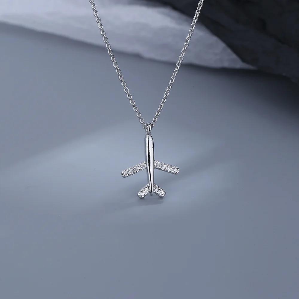Personality Cute Pendant Clavicle Chain Women's Temperament Japanese and Korean Diamond-encrusted Aircraft Clavicle Chain