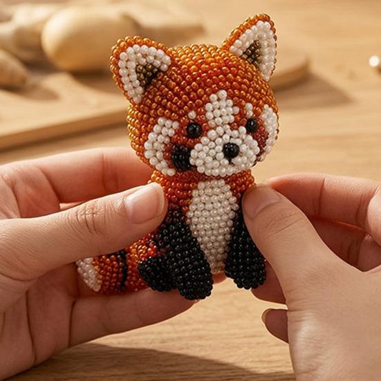 Kit Animale con Perline 3D, Kit Ricamo con Perline Fai-da-te per Principianti, Artigianato Animale con Perline Fatto a Mano Mucca Scozzese/Farfalla/Gufo per Adulti, Adolescenti