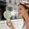 Mini Handheld Fan Cute Cartoon Panda Portable Personal Fan with Mist Spray USB Rechargeable 3 Wind Speeds Summer Cooling Fan for Travel Beach