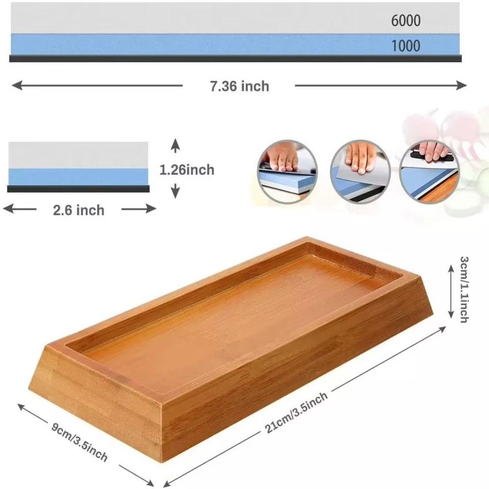 Grit 1000/6000 Whetstone Dual Side Professional Sharpener Kitchen Grinding Stone Kitchen Tool