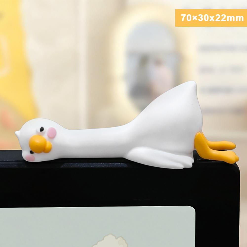 

Милая 3D фигурка утки Мини-украшение из смолы Утка Аксессуары для декора интерьера автомобиля Для стола Панель приборов автомобиля Монитор телевизора Идея для подарка Style A