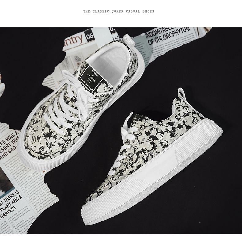 Modedesigner Schuhe 2025 Herren Modische Neue Lässige Bedruckte Canvas-Schuhe Sommer Bequeme Schnür-Skateboardschuhe Zapatos De Charol