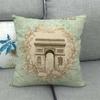 London, Paris Tower, Uk Digital Printing Short Plush Pillow Covers Decorative For Car Sofa Office Cushion Cover Home Goods
