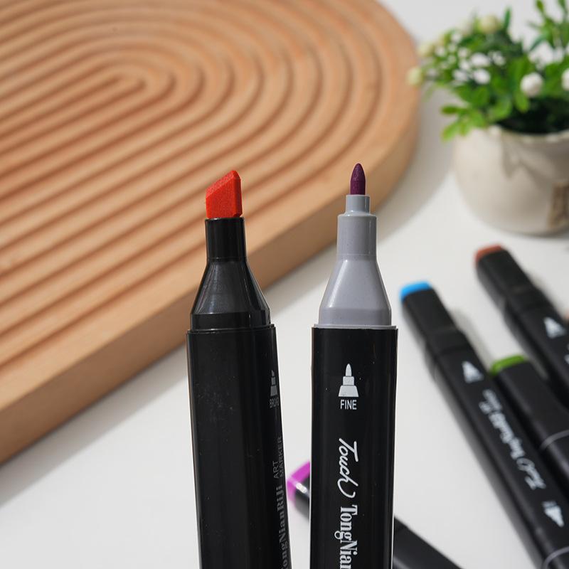 24/36/48Cs Large Capacity Zipper Canvas Pencil Bag Markers Pen Storage Bag Watercolor Pen Stationery Bag