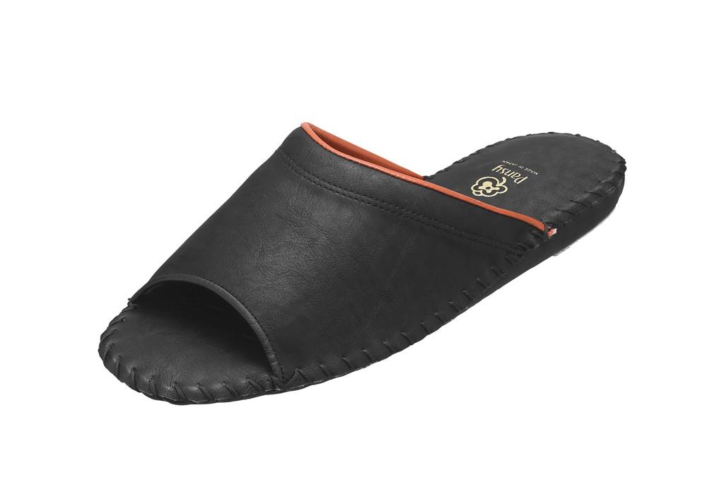 Pansy 9723J Room Made in Size Black Men's Slippers, Japan, Renewed, Durable, L,