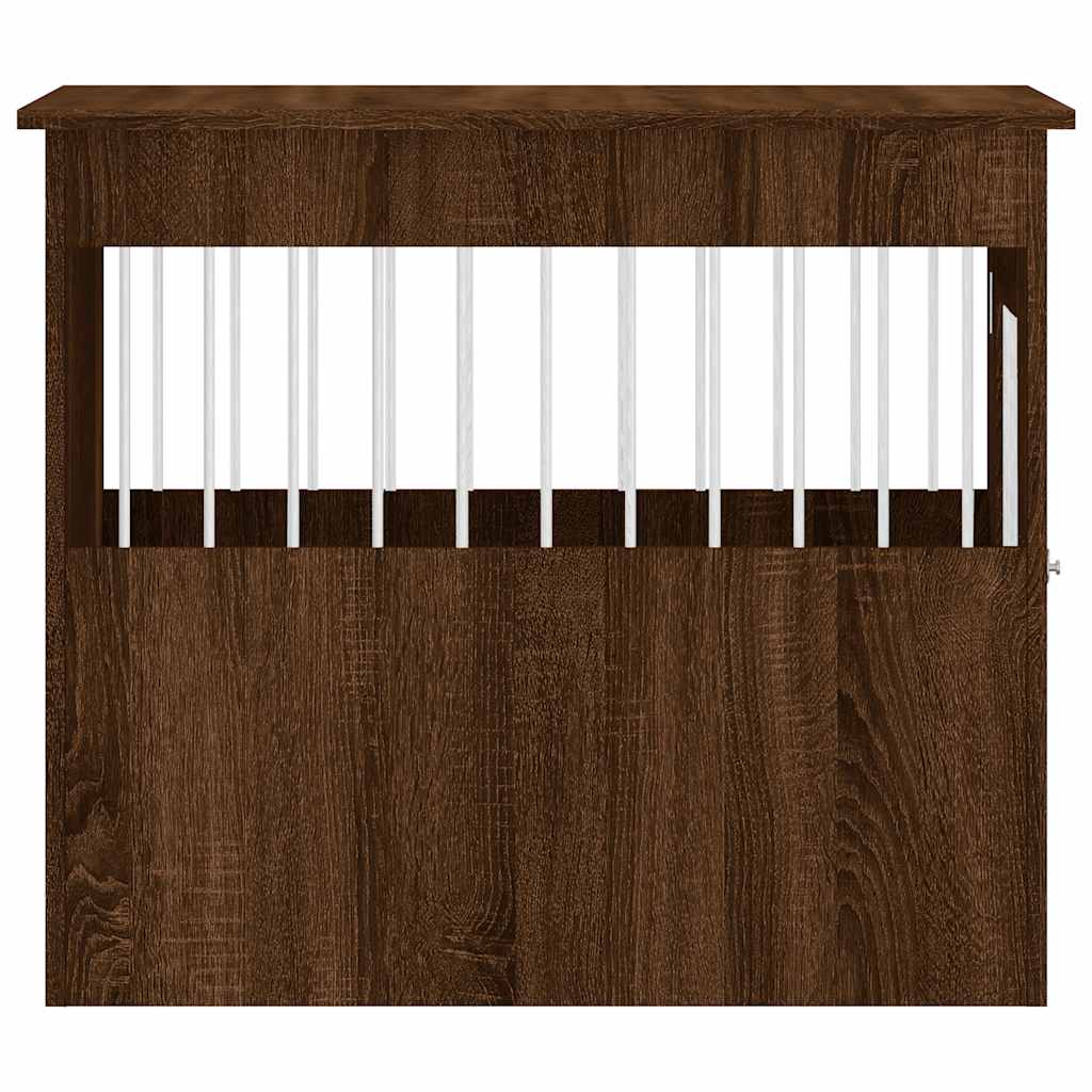 Vidaxl Dog Pen, Brown Oak, 55X80X68Cm, Wood-Based Material