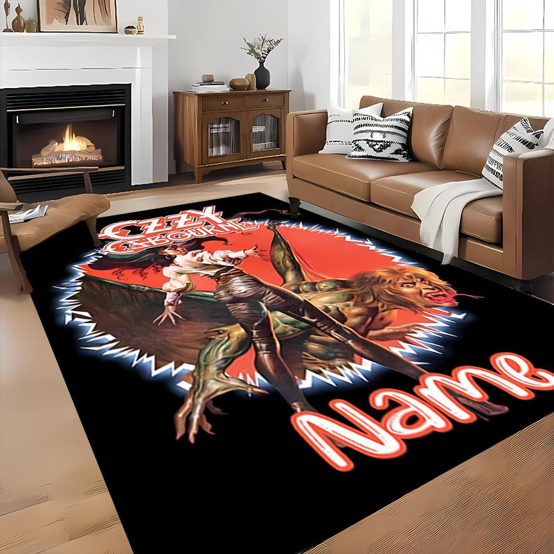 Custom Personalization Rock Ozzy Osbourne Area Rug - Perfect For Kitchen, Bathroom,Laundry Room Decor Large Size Available,Gift All Seasons