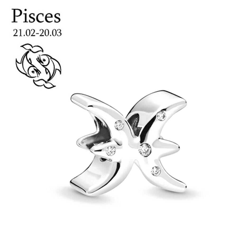 New Copper 26 Letter 12 Constellation Series Bead Charm Exquisite Jewelry Fit 3Mm Bracelet Diy Gift Birthday