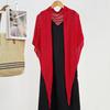 Versatile Minimalist Knit Triangle Scarf Shawl - Women's Summer Ice Silk Outerwear