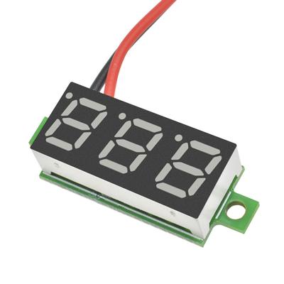 3-Digit Digital Voltmeter 0.28" 2-Wires Voltage Meter DC 3.7-30V Volt Instrument Tool LED Voltage Monitor for Motorcycle Car DIY