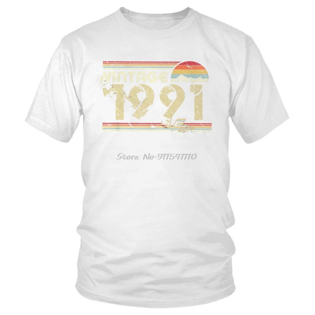 Fashion Latest T-Shirtunisex Cotton Classic Vintage 1991 T Shirt Short Sleeve O-neck Birthday Gift Print Tee Husband Gift Apparel