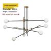 Modern Minimalist Multi-head LED Glass Ball Pendant Light for Bedroom, Dining, or Living Room