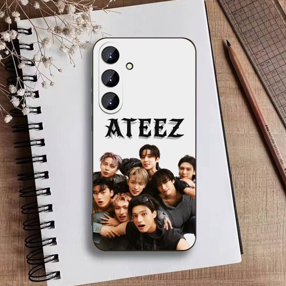 Hot E-ATEEZ Kpop Phone Case For Samsung Galaxy A73,A21s,A22,A31,A52,A53,A71,A41Soft Black Shell