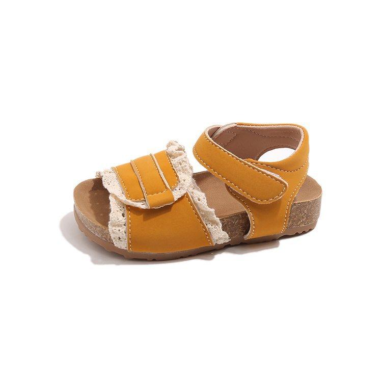 Girls Sandals 2025 Summer New Children's Baby Girl Shoes Soft-soled Little Princess Foreign Style Open-toed Sandals Summer Shoes
