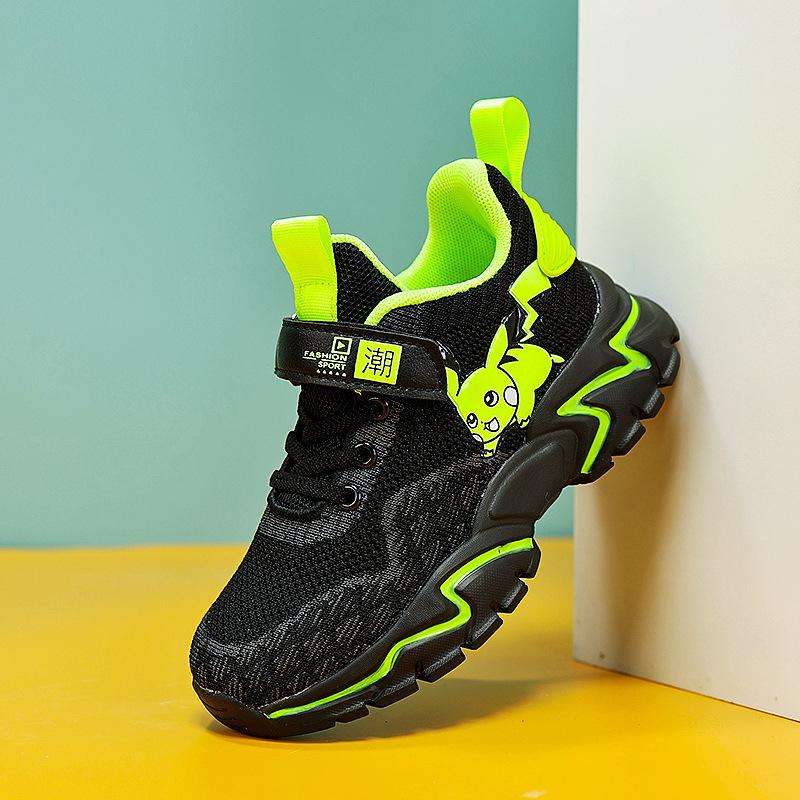 Pikachu Pokemon Children Sports Shoes Cartoon Fashion Anime Boy Girl Sneakers Student Casual Running Shoe Breathable Lightweight