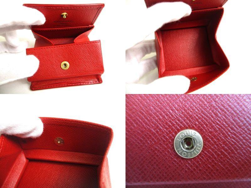 Authentic LOUIS VUITTON Epi Red Leather Coin Purse Porto Monnaie Boite #a329  Refurbished