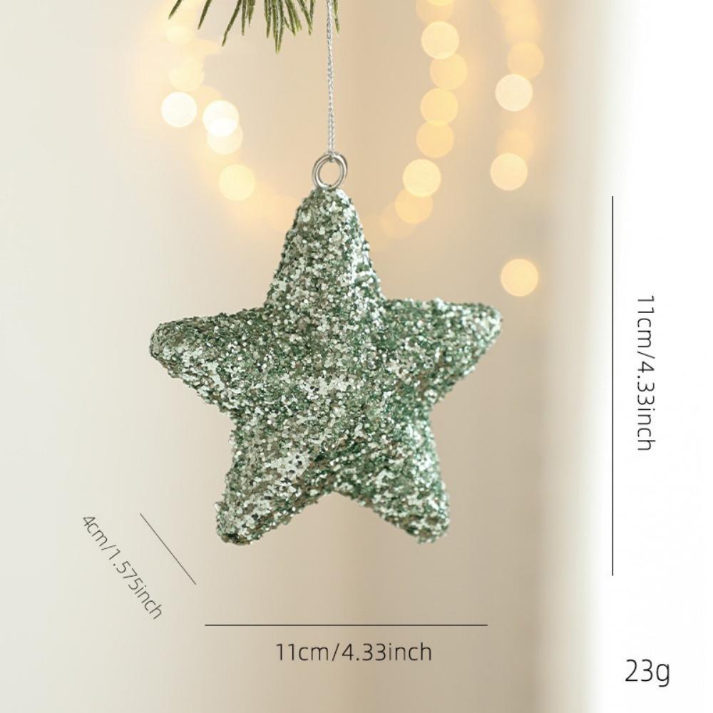 Home Decoration Bauble Green Glitter Sequins Ornaments Hanging Christmas Decoration  Green Foam Christmas Ball