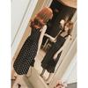 Women's Summer Strap Pleated Chiffon High-rise Mini Polka-dot Print Dress