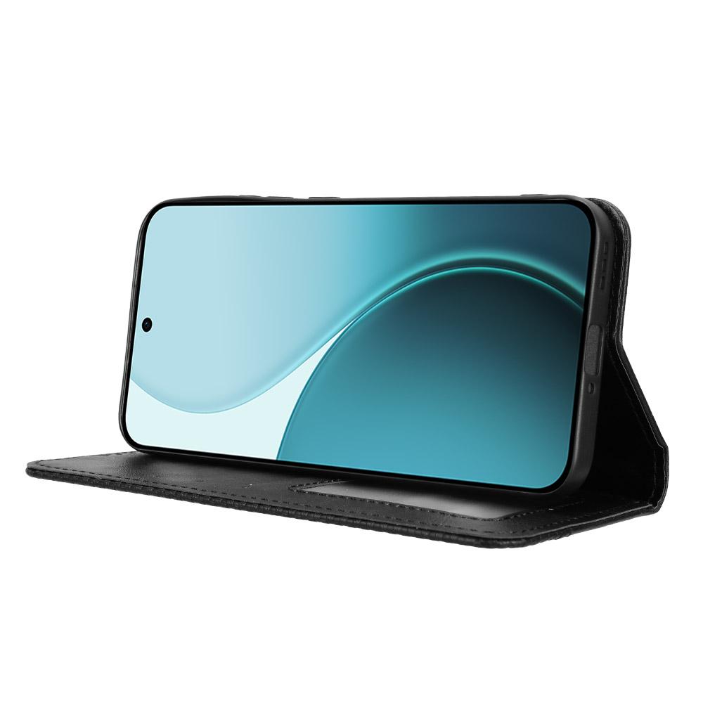 For Oppo Reno14 F 5G Leather Case Wallet Stand Retro Texture Phone Cover