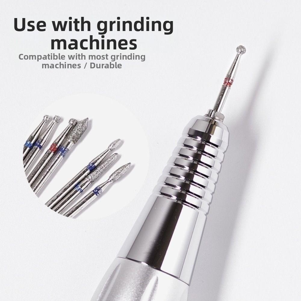 6Pcs Wear-resistant Nail Art Drill Bit Kits Professional Cuticle Nail Grinding Bits  Pedicure Care