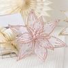 Simulated Xmas Tree Flower Large Glitter Artificial Christmas Flower  Wedding Decoration