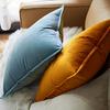 Hemmed Velvet Pillowcase Solid Color Nordic Ins Style Home Sofa Pillowcase