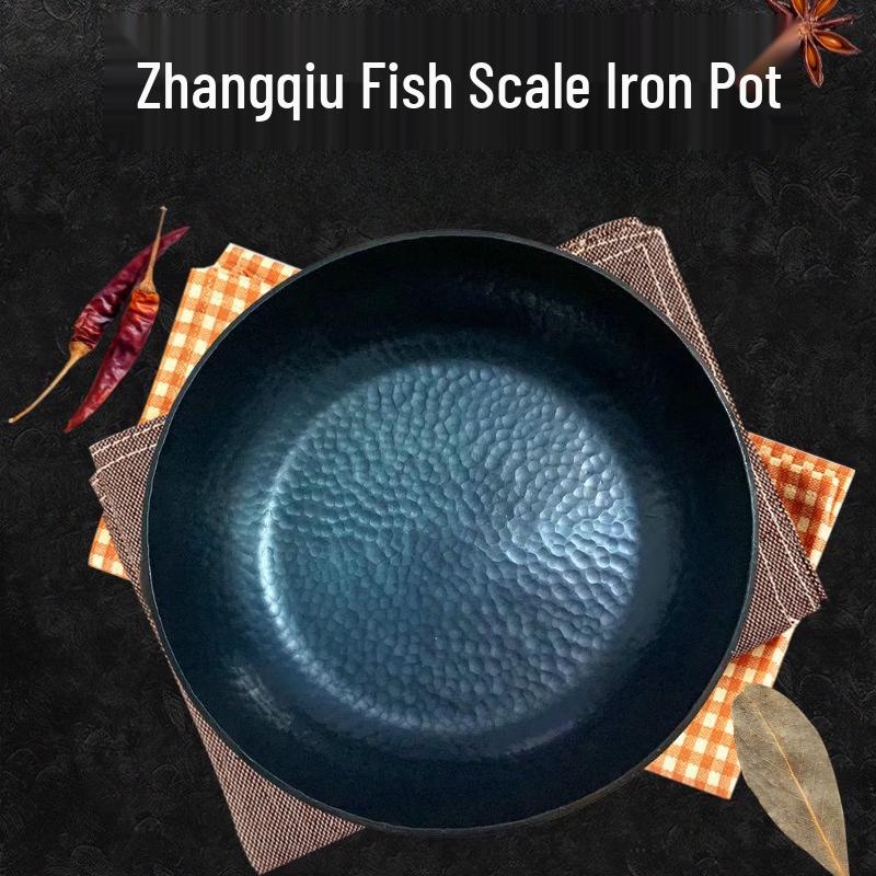 

ZISIZ Wrought Iron Fish Scale Cooking Pot