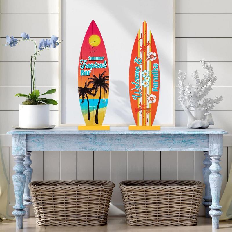 Surfboard Centerpieces For Tables Tropical Bar Table Centerpieces Summer Wood Sign Summer Party Decorations Surf Board Decor For