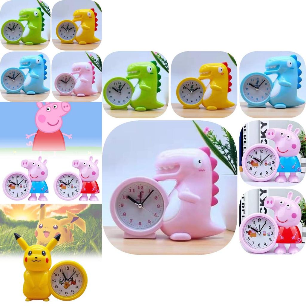 Adorable Cartoon Alarm Clock For Kids Stylish Design Large Lcd Display Battery Operated