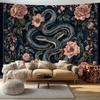 Snake and Flower Theme Digital Printing Polyester Wall Hanging Tapestry Decorative Living Room Bedrooms Office Background Gift