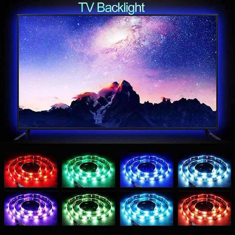 

Smart RGB LED Strip Light with Bluetooth App Control - 5050 RGB for TV Backlighting 1m USB Bluetooth 5050 LED Strip