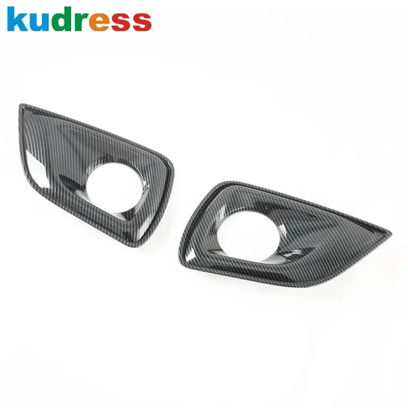For Nissan Navara NP300 ST 2014-2016 2017 2018 Carbon Car Front Fog Light Lamp Cover Trim Foglight Bezel Trims Accessories
